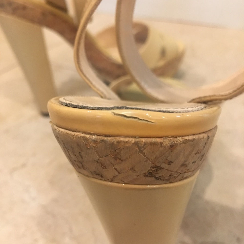 Prada beige cork platform leather sandal 36.5 - Picture 7 of 8